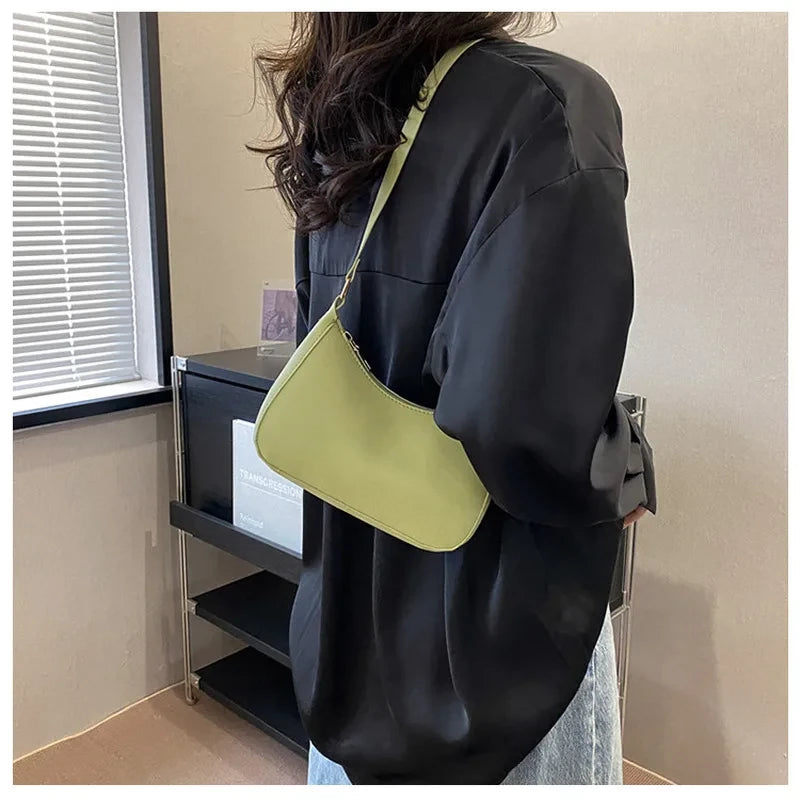 Unisex Solid Color Handbag