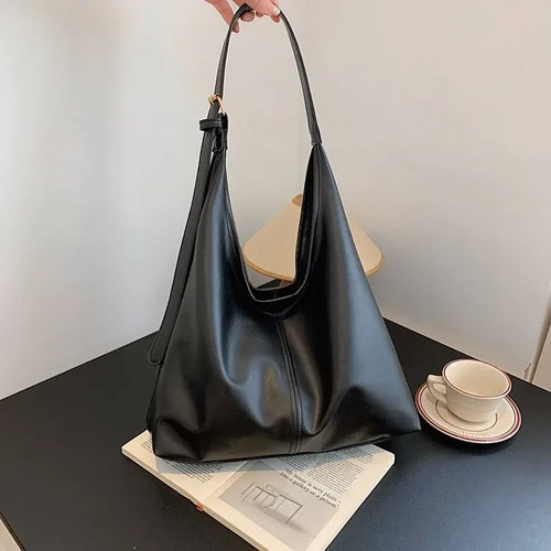 Faux Leather Work Tote