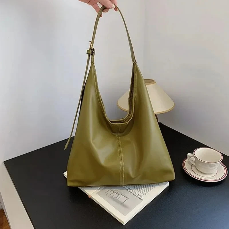 Faux Leather Work Tote