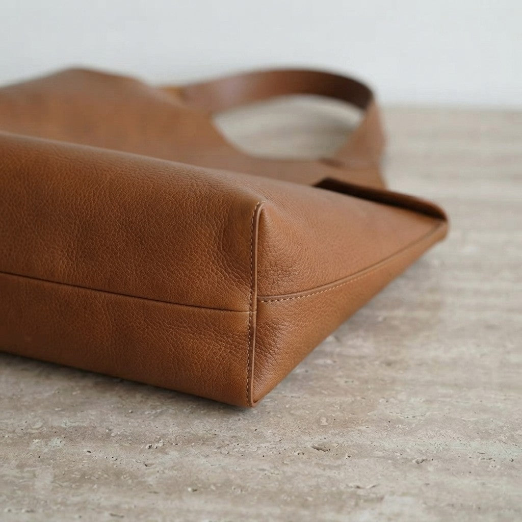 Faux Leather Casual Tote Bag